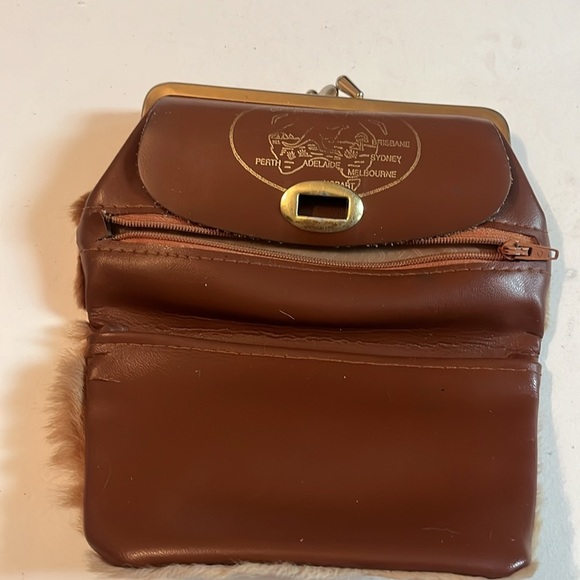 Vtg Lispeer Trading Genuine Kangaroo Sydney Coin Purse Gold Turnlock - Picture 4 of 12